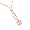 Golden necklace stainless steel, fashionable chain for key bag , brand pendant, jewelry, Korean style, pink gold, 18 carat