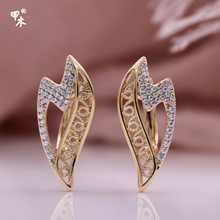 微镶锆石耳环耳坠韩版气质结婚耳环女式欧美新娘珠宝小批量批发