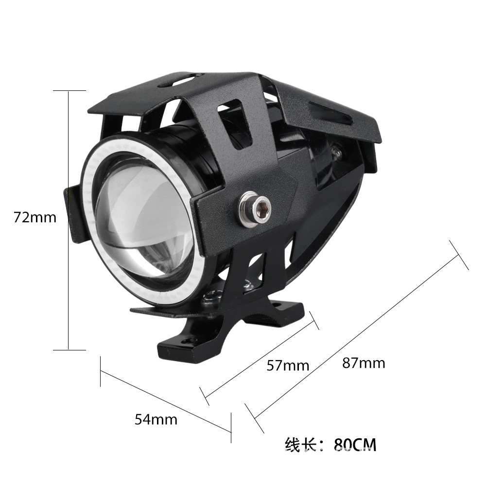 Mini U7 Car and Motorcycle Led Spotlight, Ultra-Bright Flashing Transformers Angel Eye Laser Cannon Headlight