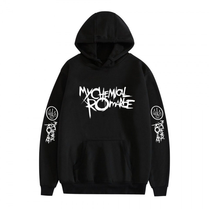 My Chemical Romance Hooded Long Sleeve Sweatshirt Autumn Winter Fleece Lined Unisex