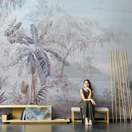 墙纸、壁纸;墙布;壁画