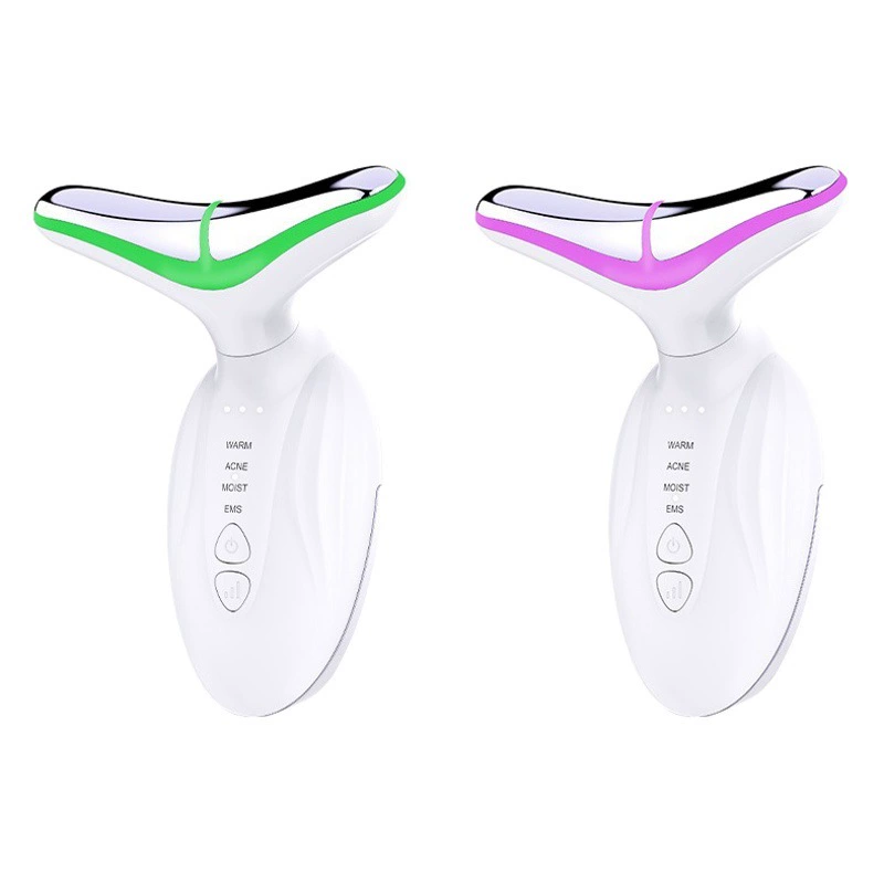 Новый красивый инструмент для шеи, цветной свет, массажный инструмент, нагрев, светлые шея, введение косметических инструментов оптом для трансграничной внешней торговли