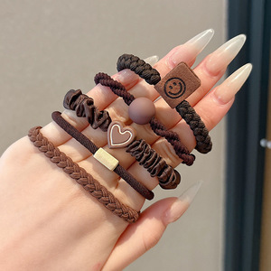 Caricatura encantadora anillo de pelo pulgar no daña el cabello de los niños correa de correa pequeña cuerda de cabello para niñas cuerda de cabello
