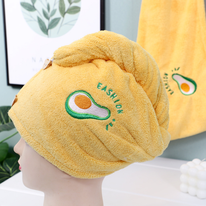 新作コーラルフリースドライヘアキャップ 刺繍入り吸水ドライヘアタオル ソフトバスキャップ 厚手ヘアターバン 卸売 柔らかく快適|undefined