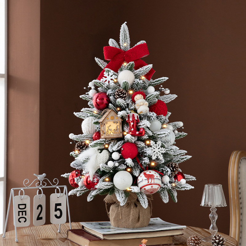 Transfronterizo nuevo lujo 60cm árbol de Navidad árbol de nieve regalo de Navidad ins decoración de la ventana decorativa árbol