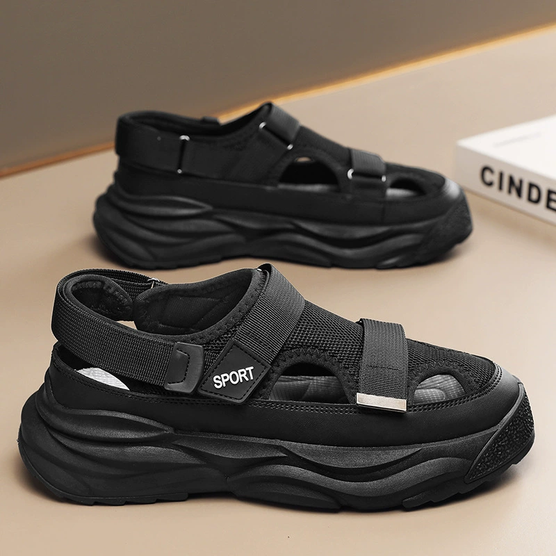 Clearance hole shoes for men 2025 new style outside wearing work daddy driving sandals for men men's toe shoes sneakers sandals