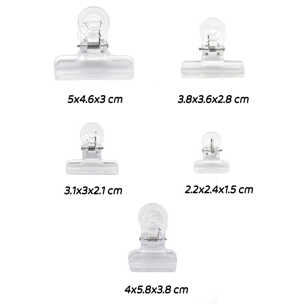 透圆头夹明塑料夹简约ins风学生试卷创意分类圆形弹簧夹塑料小夹