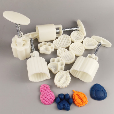 50 Ke Yue Cake Mold 8 Hand pressure Snowy Moon cake mold Bean paste cake Durian Pineapple Bear Moon Cake mould