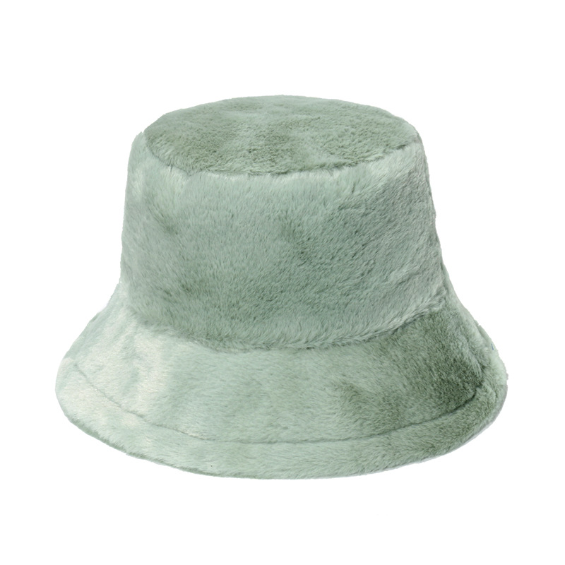 Unisex Mode Einfarbig Nähen Flache Traufen Bucket Hat display picture 19