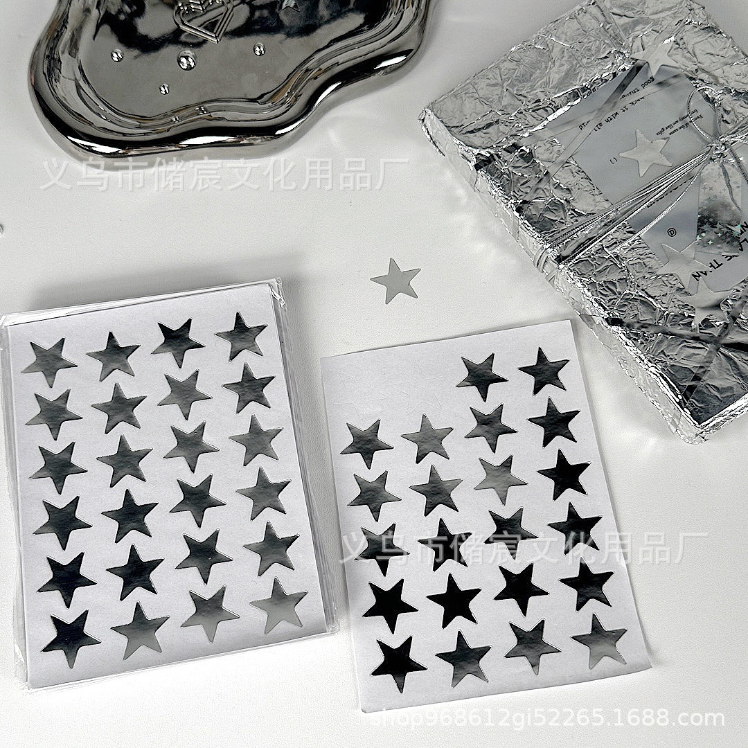 핫 실버 스타 스티커 [대형] 1세트 총 10매
