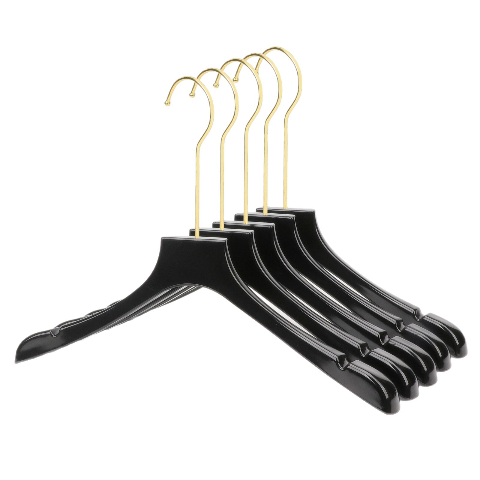 Tienda de ropa especial acrílico negro puro percha antideslizante tienda de ropa para hombres y mujeres tienda de ropa para niños soporte de ropa perchero logo al por mayor