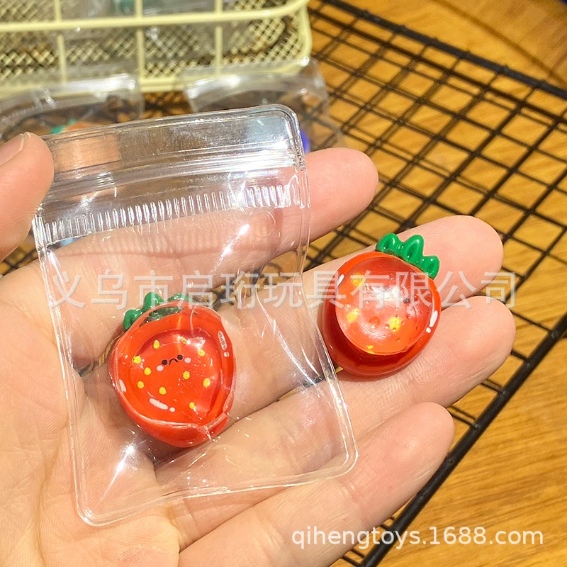 Красивый креативный кулон в виде фруктовой тарелки, забавная игрушка для еды, прозрачный шарик с мультяшными фруктами, мини-игрушка-аксессуар