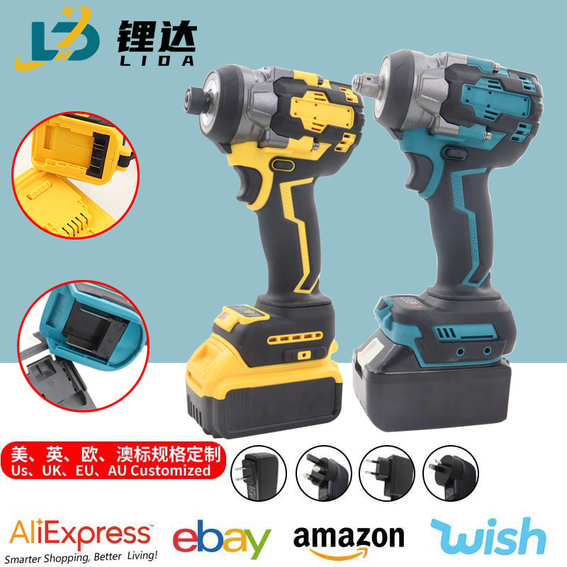 大功率跨境大扭力锂电外贸电动扳手扳手汽修风炮起子机电动工