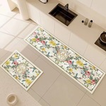 轻奢美式厨房皮革地垫可剪裁门口脚垫防水放油好打理防滑长条垫