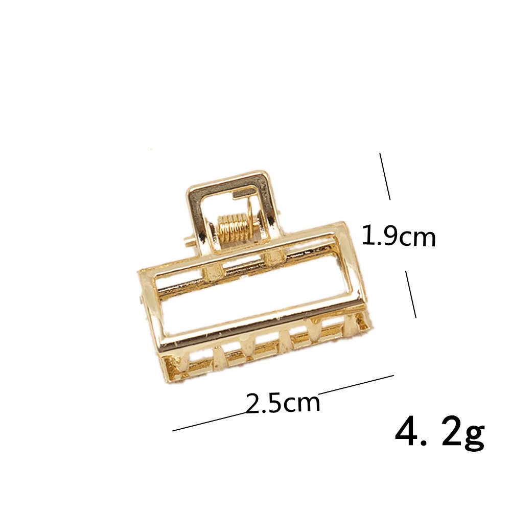 16g Weight Hair Claws Hair Accessories Type 1 Piece Quantity Simple Style Square Oval Heart Shape Metal Plating Hair Claws 1 Piece