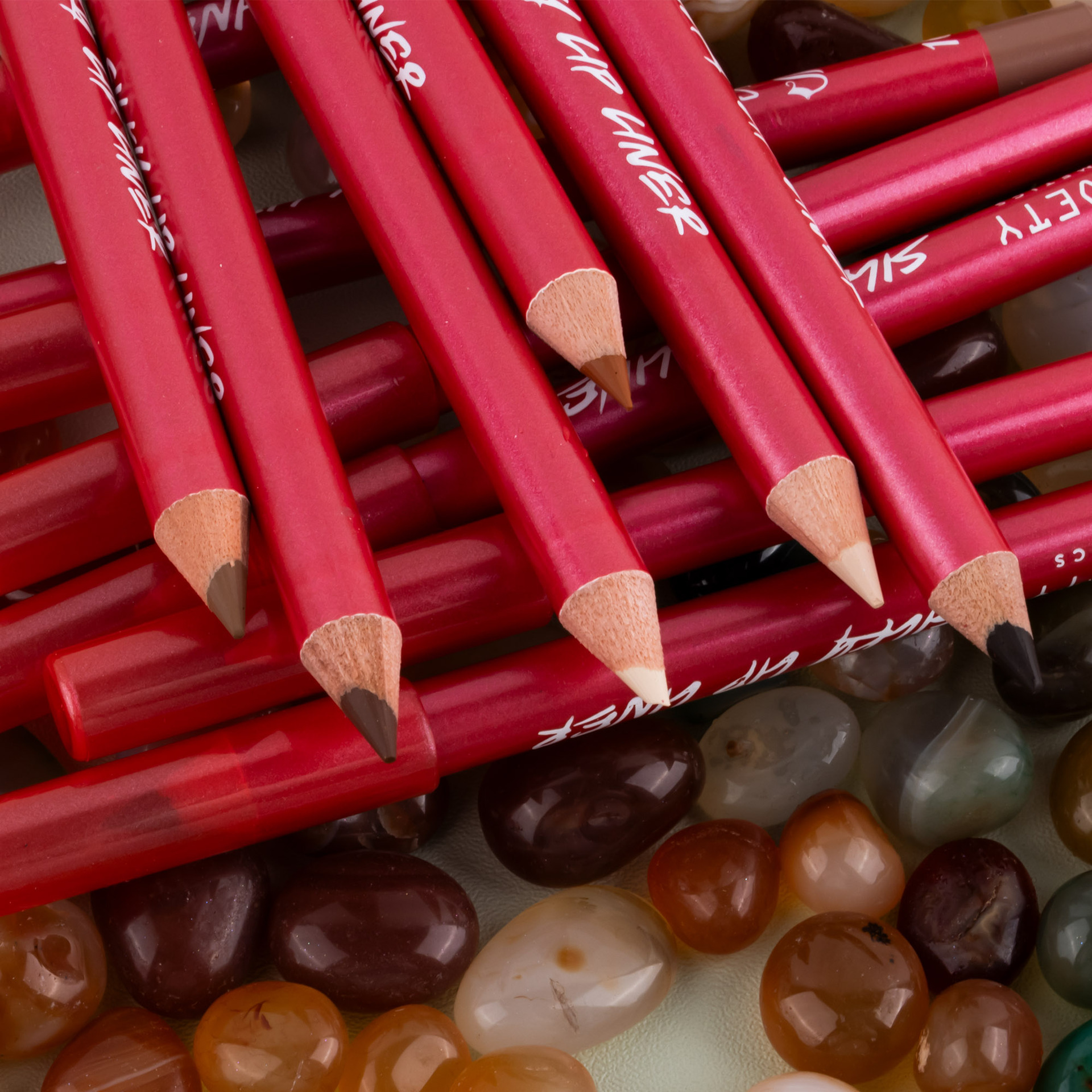SHCOETY European and American Cross-border 12-color matte red Lip liner Pen Set, Nude color, long-lasting and non-fading third generation undefined