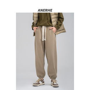 Casual Sports Fleece-Lined Thickened Sweatpants 2023 Autumn and Winter New Fashion Elastic Waist Jogger Versatile Casual Pants for Women