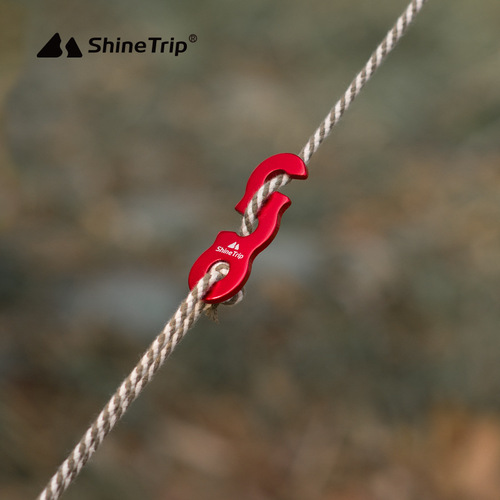 Shanqu Aluminum Alloy Umbrella Wind Rope Buckle Tent Canopy Rope Accessories Three Eye Opening Rope Buckle New Product Large