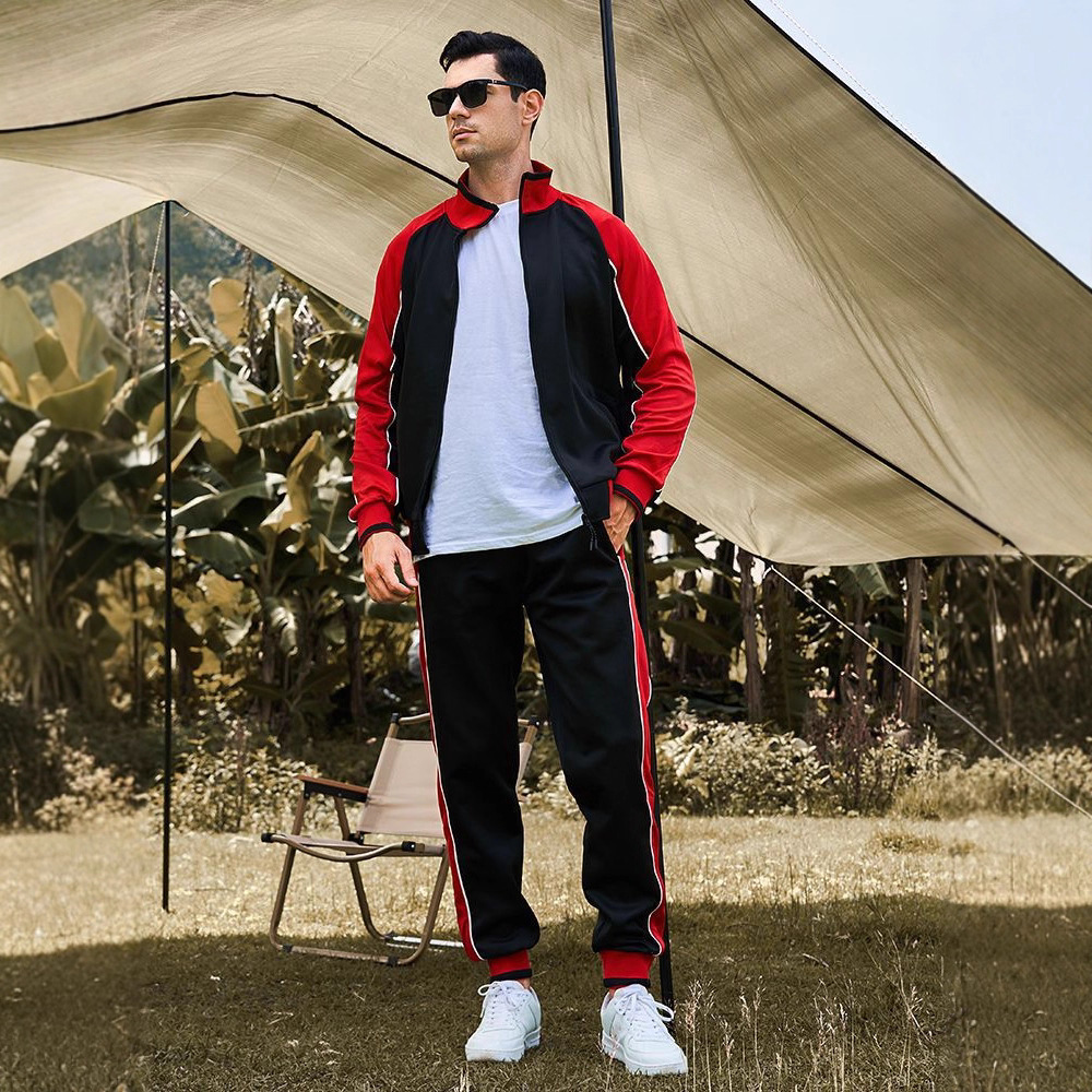 Cross-Border European and American Men's Suits Autumn Long-Sleeved Sweatshirts Large Size Sportswear Men's Two-Piece Casual Versatile Wholesale