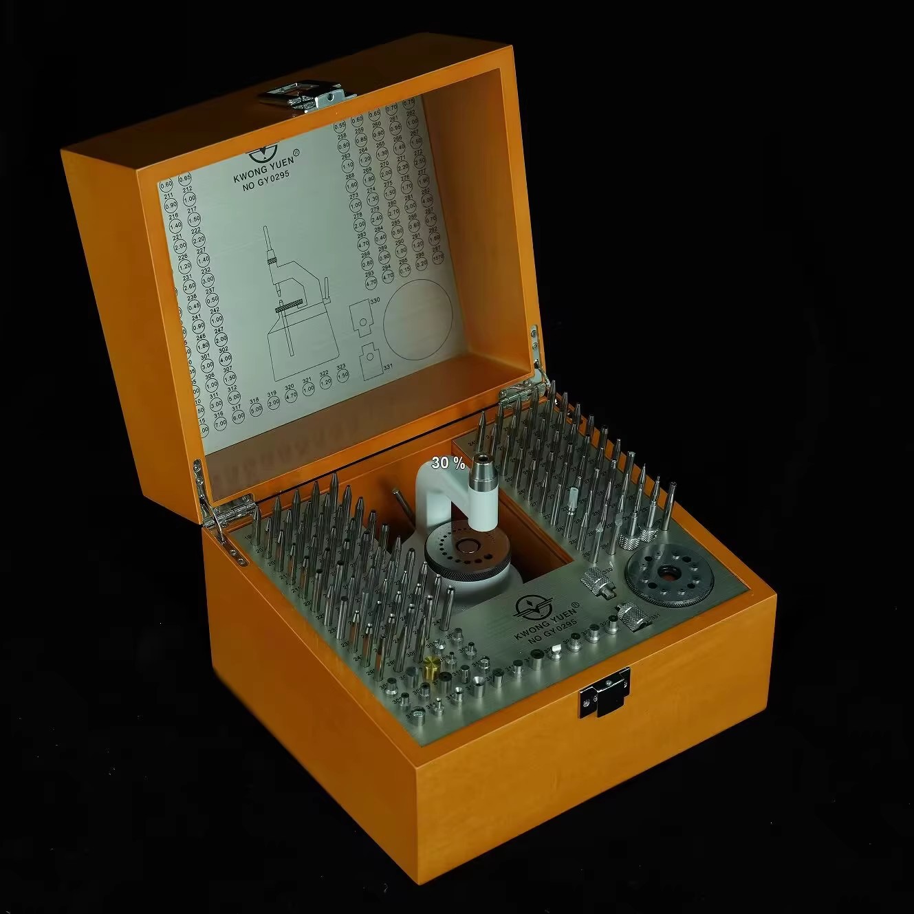 修表工具130支精密冲子冲台套装 冲针机摆轮摆轴拆装工具港源钟表