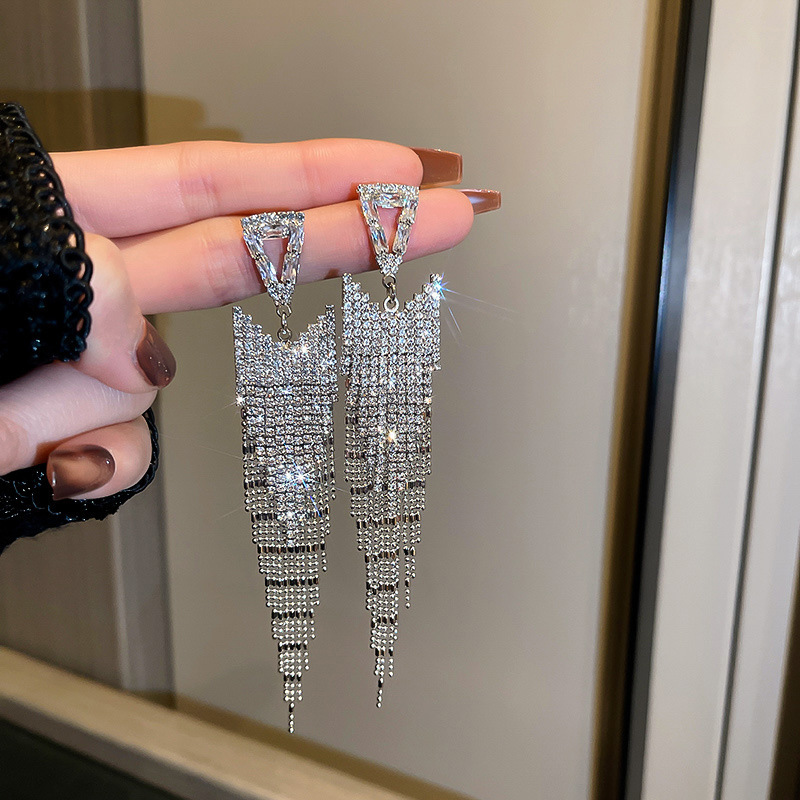 18# silver needle-silver tassel