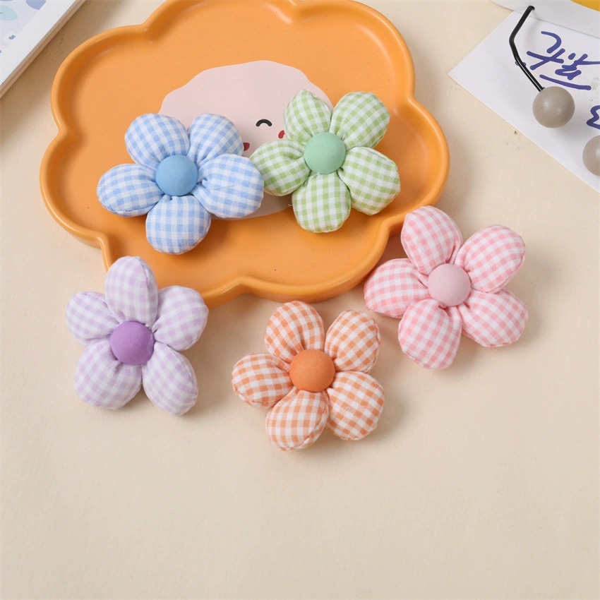 Весенний цвет свежая клетчатая ткань с пятью лепестками цветочные аксессуары