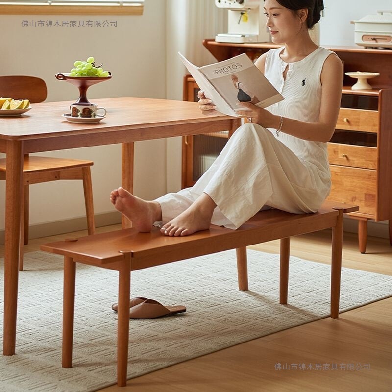 透隼全实木床尾凳长条凳客厅餐桌凳茶桌长条凳木板凳长椅换鞋凳子|undefined