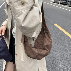 韩系复古饺子包女包2025时尚高级感小众设计托特单肩包质感斜挎包
