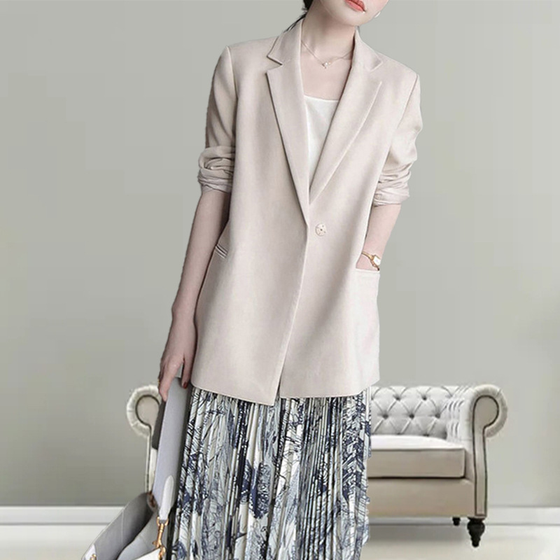 Ready Stock Manufacturer Clearance Small Suit Jacket Sense of Design Casual Design Small Z Loose Slimming Look B Suit for Women