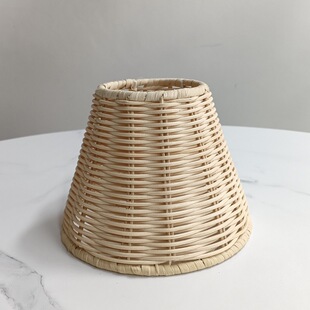 Factory Hot Sale Handmade Woven Lampshade Suitable for All Kinds of Table Lamp Real Rattan Woven Lampshade