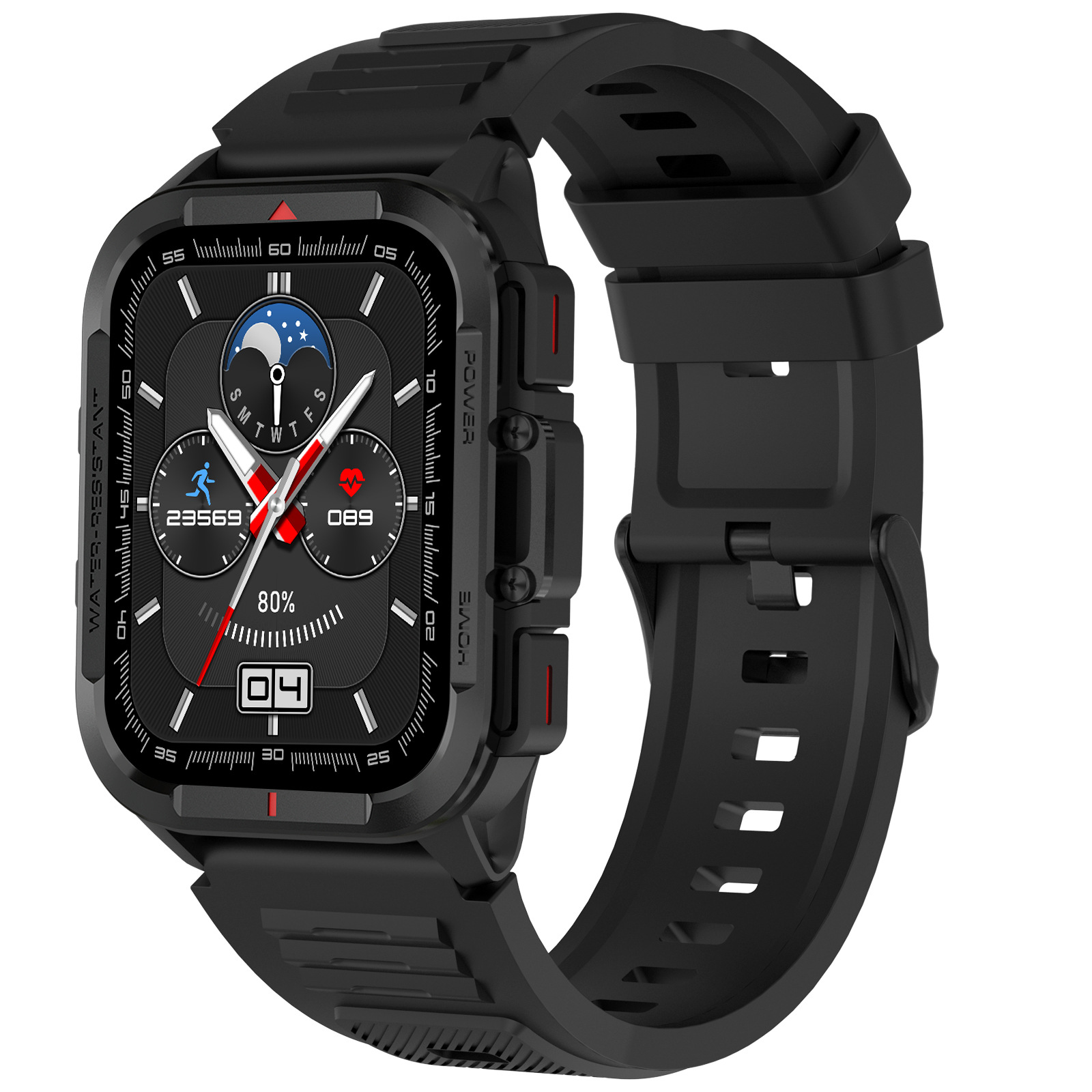 Cross-Border New Product B566 Sports Smart Watch Square Screen Bluetooth Call Information Reminder Portable Men's Sports Watch