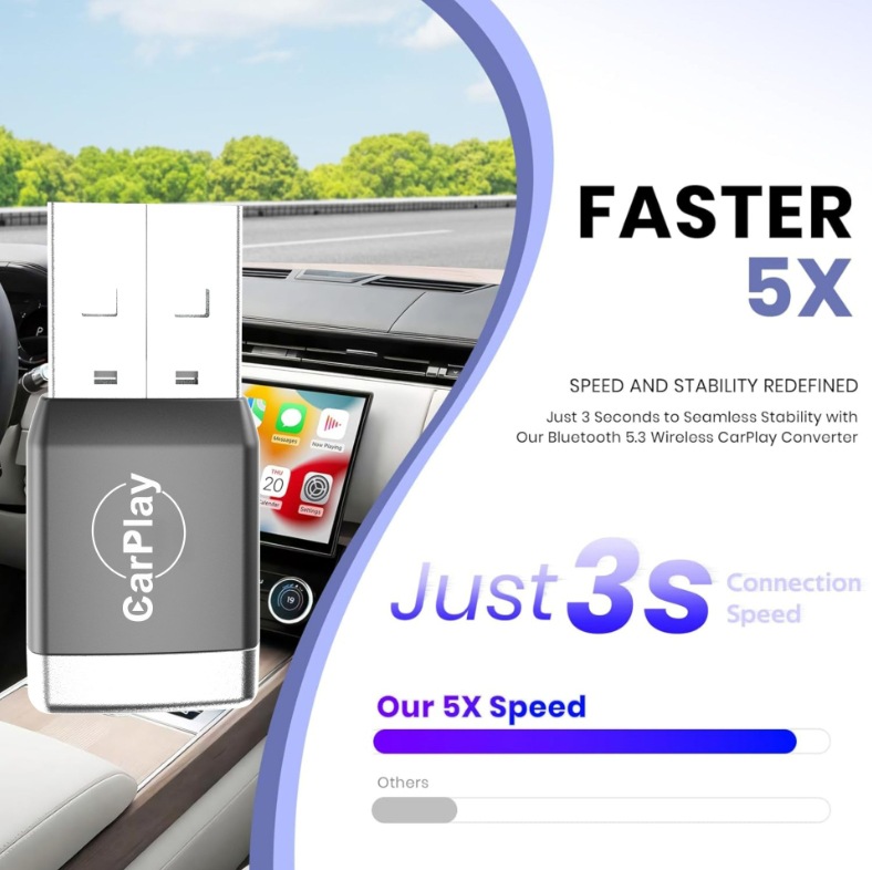 Wireless Carplay Car USB 2-in-1 Apple Android Auto 2-in-1 Screen Projection Overseas Youtube Interconnection