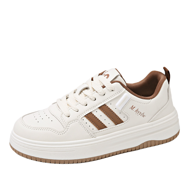 Nanqiao D202 zapatos blancos para mujeres 2025 primavera nueva variedad de zapatos de skate de nicho de moda antideslizante soleas casuales