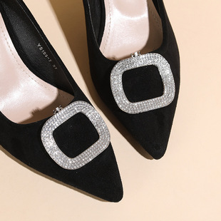 Shoe Buckle High Heel Accessories Square Drill Buckle Removable One Shoe Multi-Buckle Accessories DIY Wedding Shoe Decoration Buckle Shoe Flower Cross Border