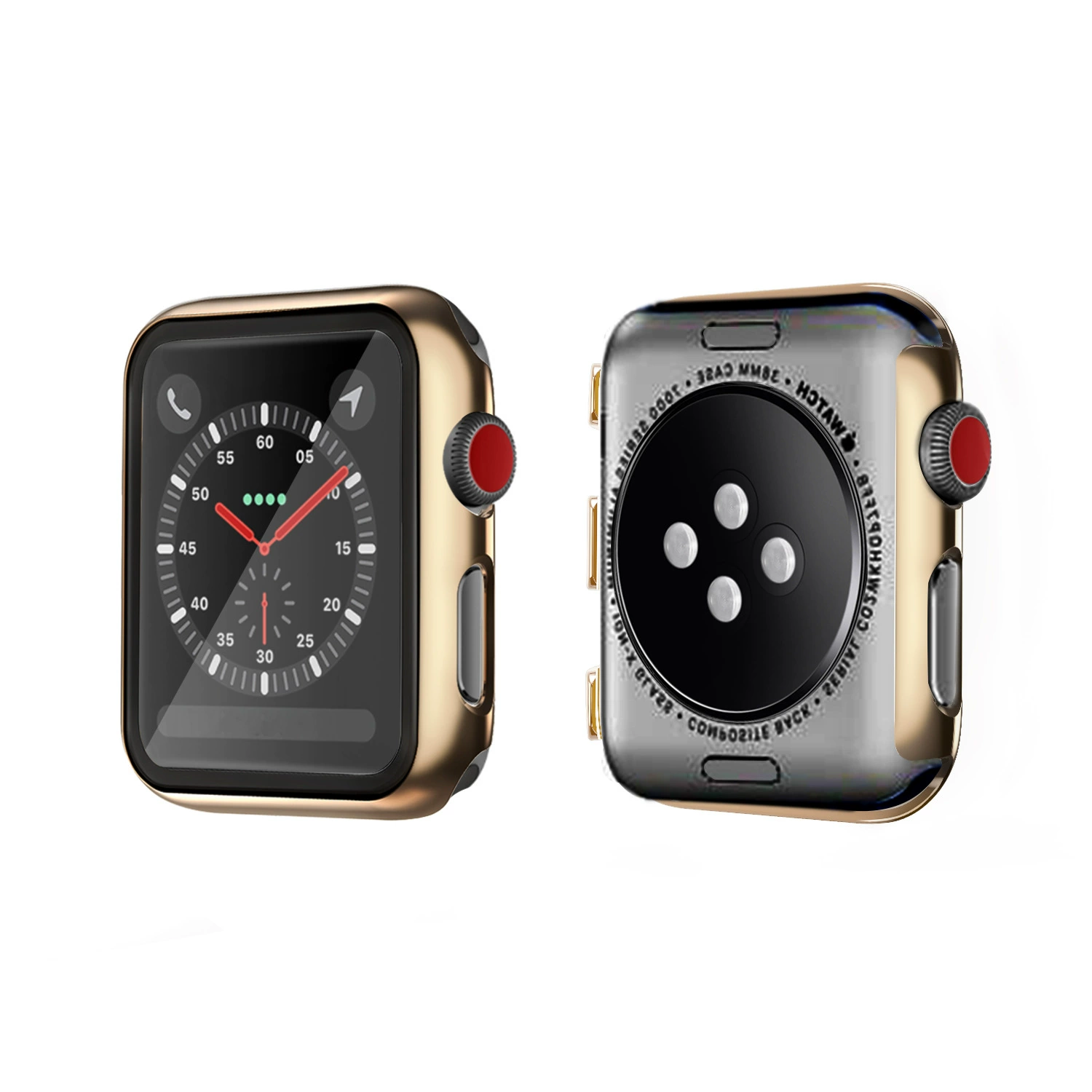 Покрытие корпуса Apple Watch из стали и ПК, все в одном защитный чехол для IWATCH Series