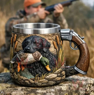 �羳��ƷDog Duck Hunting 3D Mug��Ȯ3D�R�˱��Ҿ��b�Ʒ�Y��