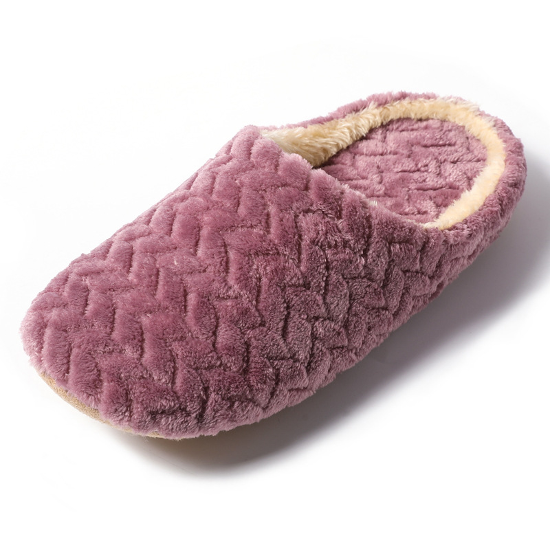 Unisex Basic Solid Color Round Toe Cotton Slippers display picture 3