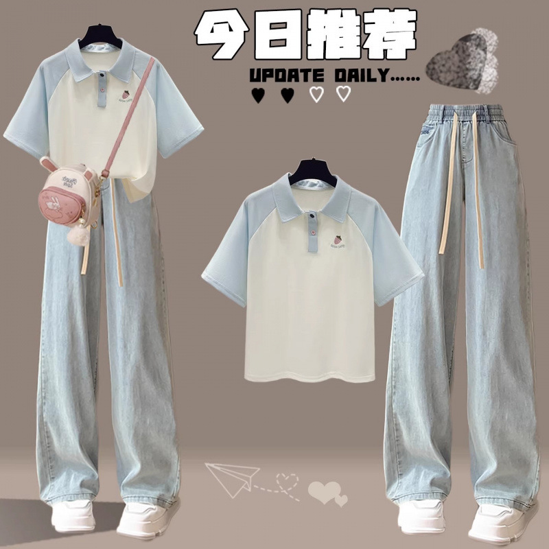 青少年女装学生高中生搭配套装初中学生少女夏日洋气穿搭一整套潮