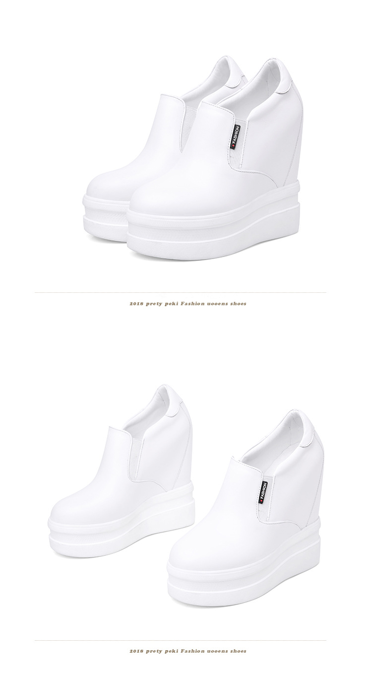 Giày sneaker nữ đế chunky tăng chiều cao 14 cm phong cách thể thao — màu đen chi tiết 12