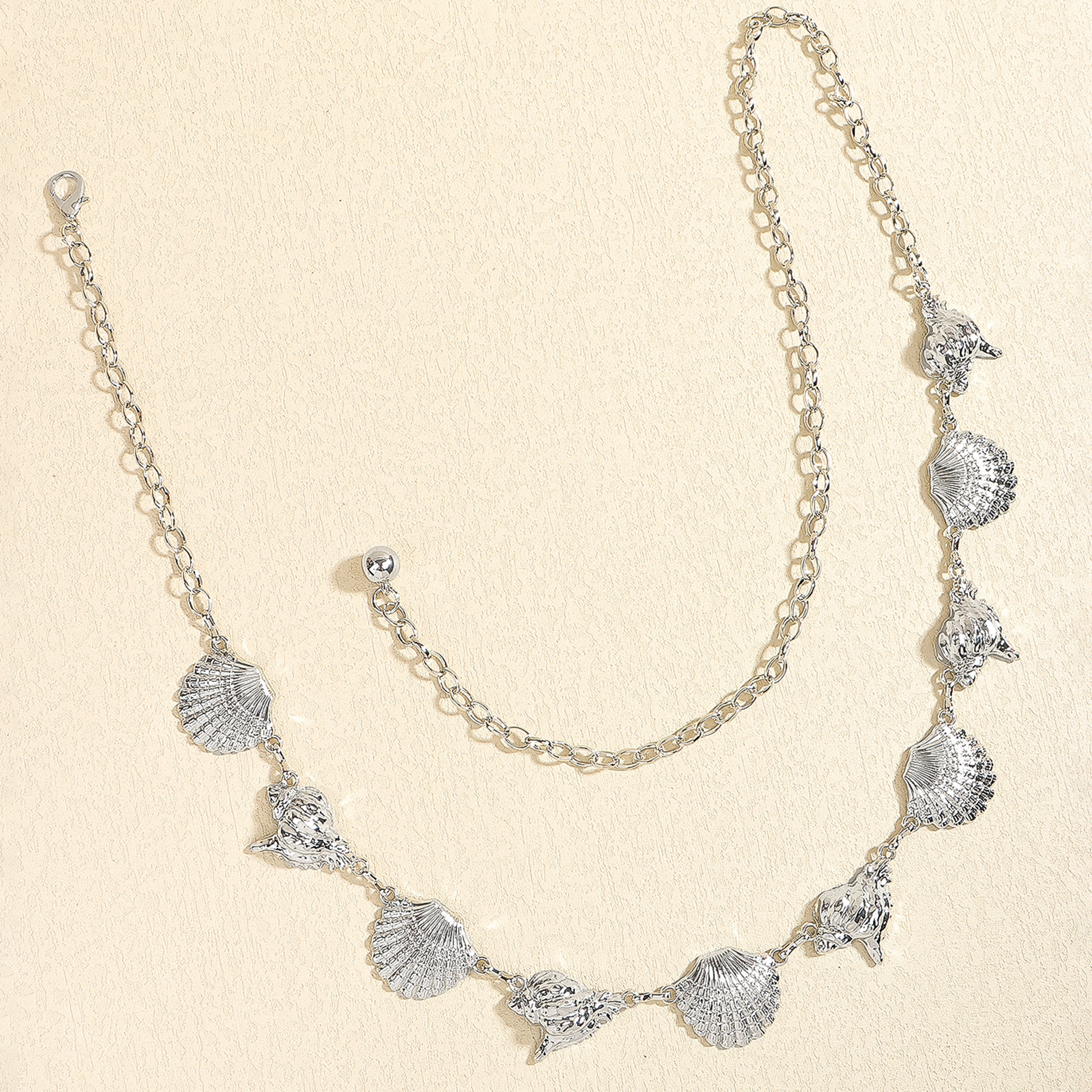 Basic Retro Geometric Starfish Metal Shell Unisex Chain Belts display picture 12