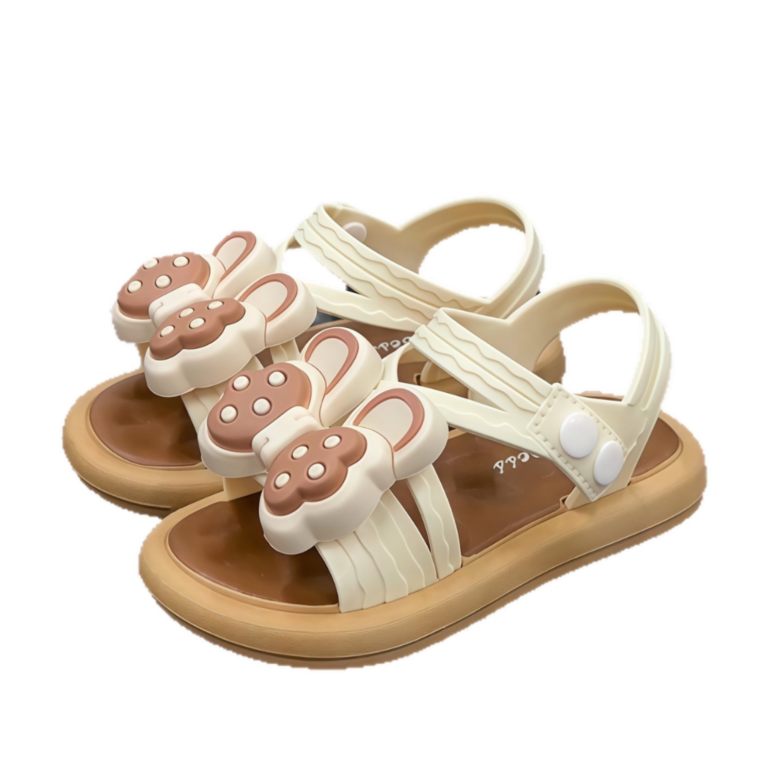 Sandalias de niñas nuevas fábricas directas al por mayor exportación antideslizante de fondo suave para niñas pequeñas y medianas sandalias de bebé