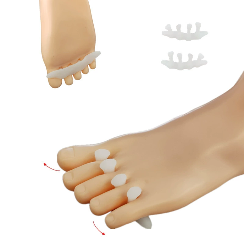 Оптовый силиконовый разделитель для пальцев ног SEBS, разделитель для соприкасающихся пальцев, в наличии