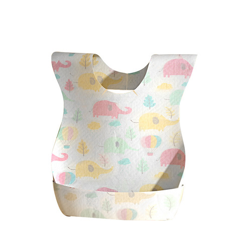 Baby disposable bibs, children's portable saliva napkins when eating out, cartoon clean and washable non-woven rice bags