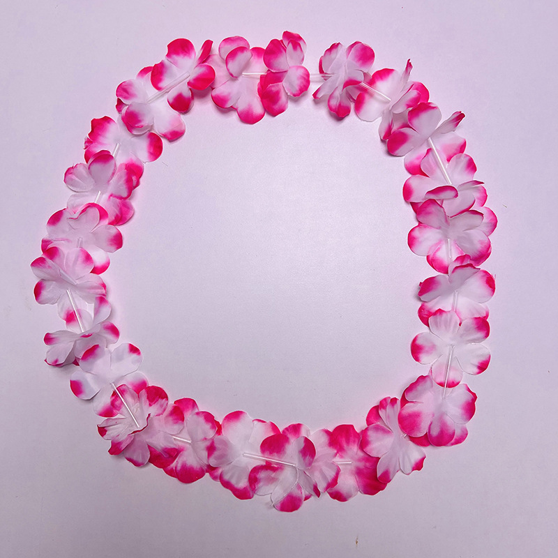 24 pares de pétalos de fiesta Hawaiian gran guirlanda hula vestir accesorios festivales collar de pétalos de color guirlanda