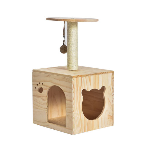 Sisal cat climbing frame cat scratching post cat scratching board claw grinder cat climbing post cat claw board solid wood cat nest cat toy supplies