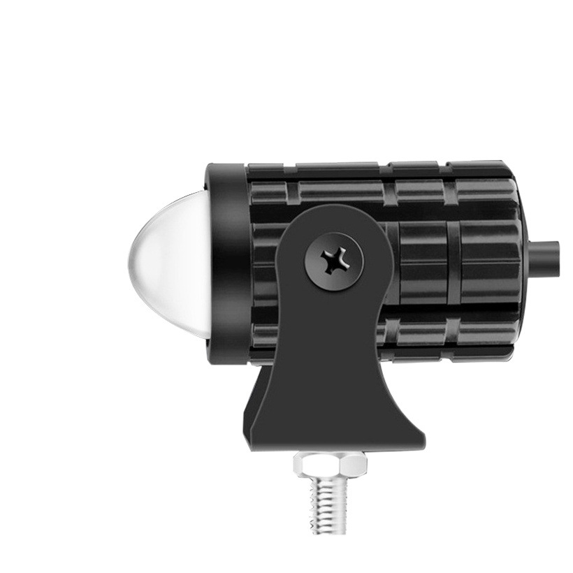 Dos colores pequeña pistola de acero 12-80V impermeable LED motocicleta foco Faro de dos colores lejos y cerca integrado impermeable