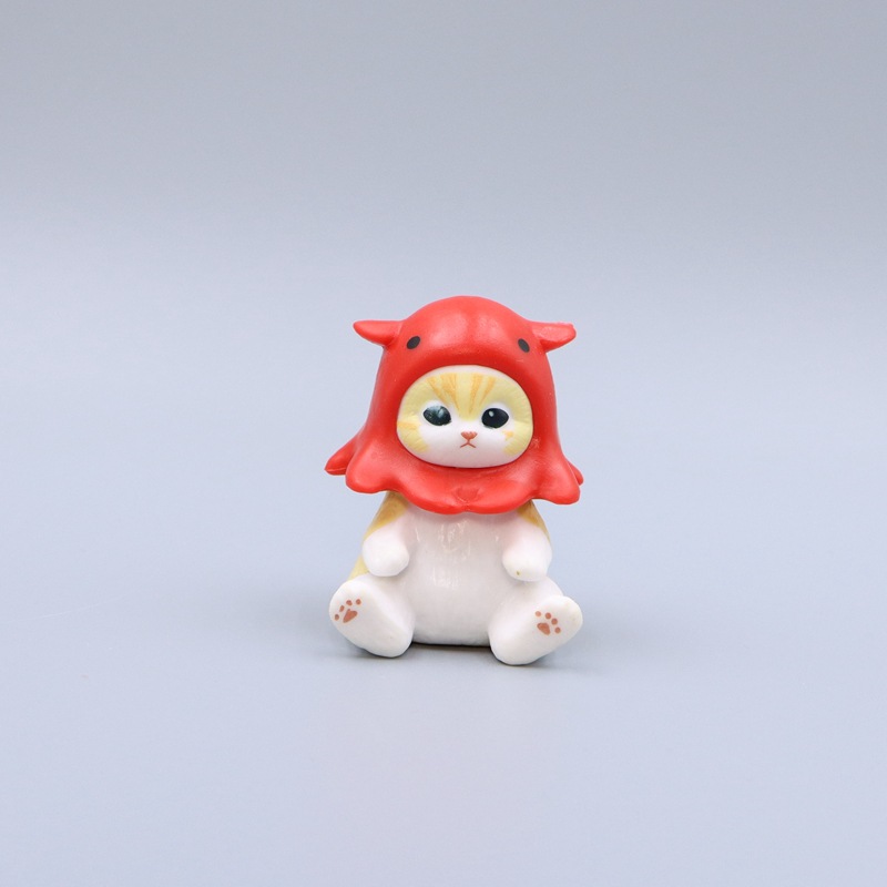 5 개의 상어 고양이 튀긴 새우 고양이 인형 DIY 베이킹 케이크 장식 장식 잡아 인형