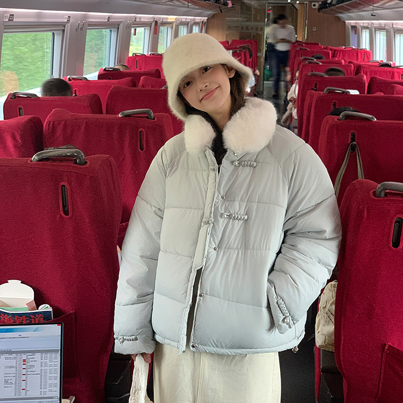 Coreano suave viento suelto estilo de invierno 2024 nuevo algodón temperamento rosa con chaqueta corta image 6