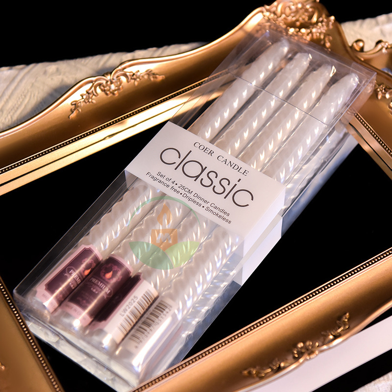 Color de estilo europeo galvanoplastia hilo largo varilla vela al por mayor sin humo boda cumpleaños cono varilla vela transfronteriza Amazon