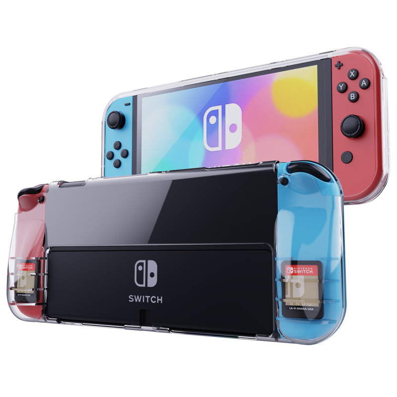 Suitable for Switch Oled Transparent Protective Case, Game Console Soft Rubber Protective Cover, Can Hold Game Cards, Direct Sales from the Manufacturer Suitable for Switch Oled Transparent Protective Case, Game Console Soft Rubber Protective Cover, Can Hold Game Cards, Direct Sales from the Manufacturer